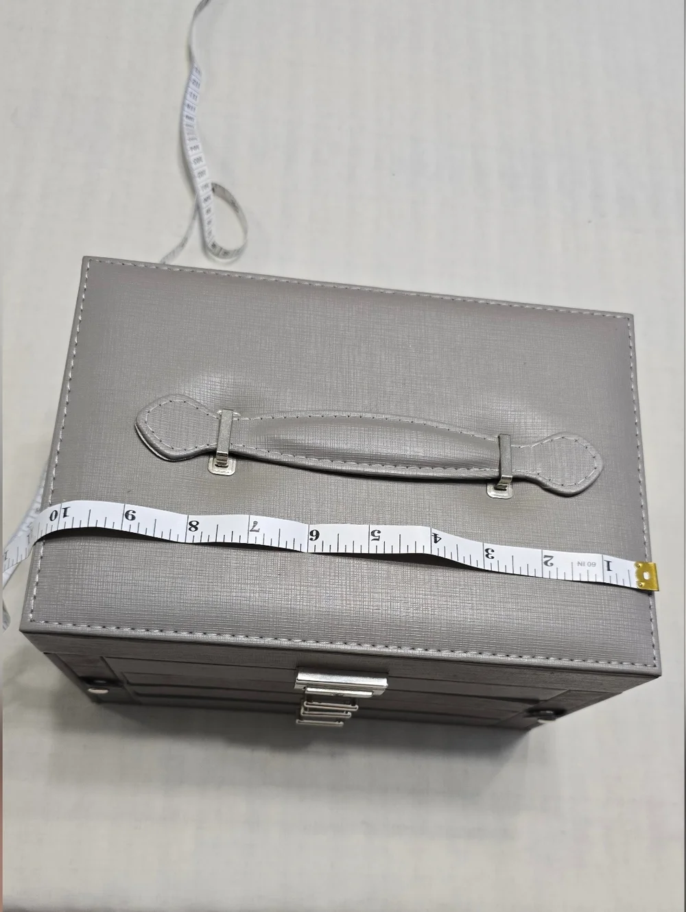 Gray Jewelry Organizer Box with Mirror - Brand Unspecified